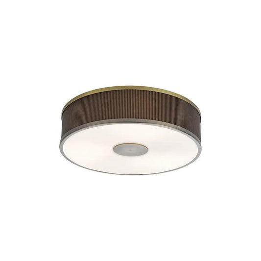 dar lighting Där Lighting Group, ALV5239 Alvaro 3 Light Flush Antique Bronze With Brown Shade - dar lighting Där Lighting Group, ALV5239 Alvaro 3 Light Flush Antique Bronze With Brown Shade