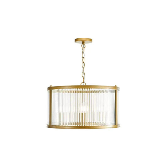 dar lighting Där Lighting Group BIA0363 Bianka 3 Light Pendant Bronze and Ribbed Glass (S) - dar lighting Där Lighting Group BIA0363 Bianka 3 Light Pendant Bronze and Ribbed Glass (S)