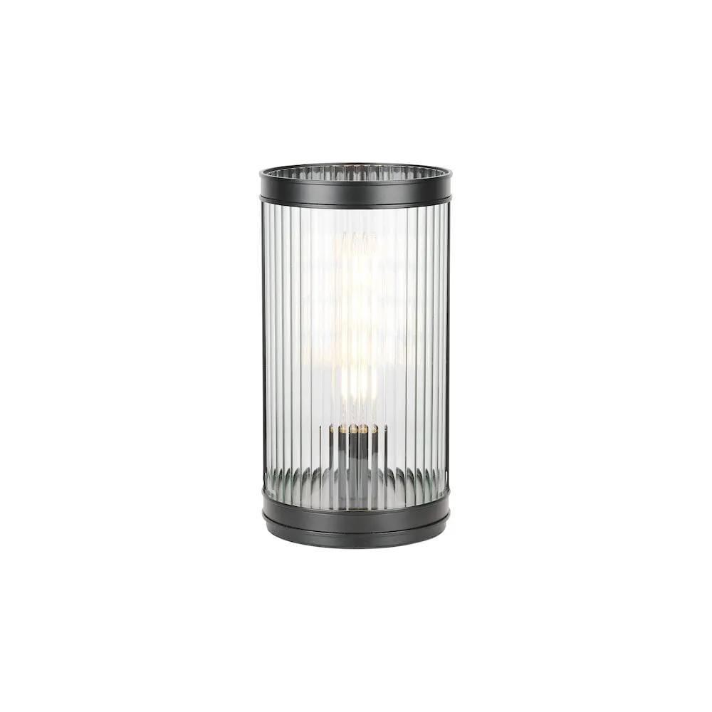 dar lighting Där Lighting Group, BIA4222 Bianka Table Lamp Matt Black and Ribbed Glass - dar lighting Där Lighting Group, BIA4222 Bianka Table Lamp Matt Black and Ribbed Glass
