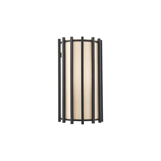dar lighting Där Lighting Group, CAG0722 Cagliari Wall Light Matt Black With Ivory Shade - dar lighting Där Lighting Group, CAG0722 Cagliari Wall Light Matt Black With Ivory Shade