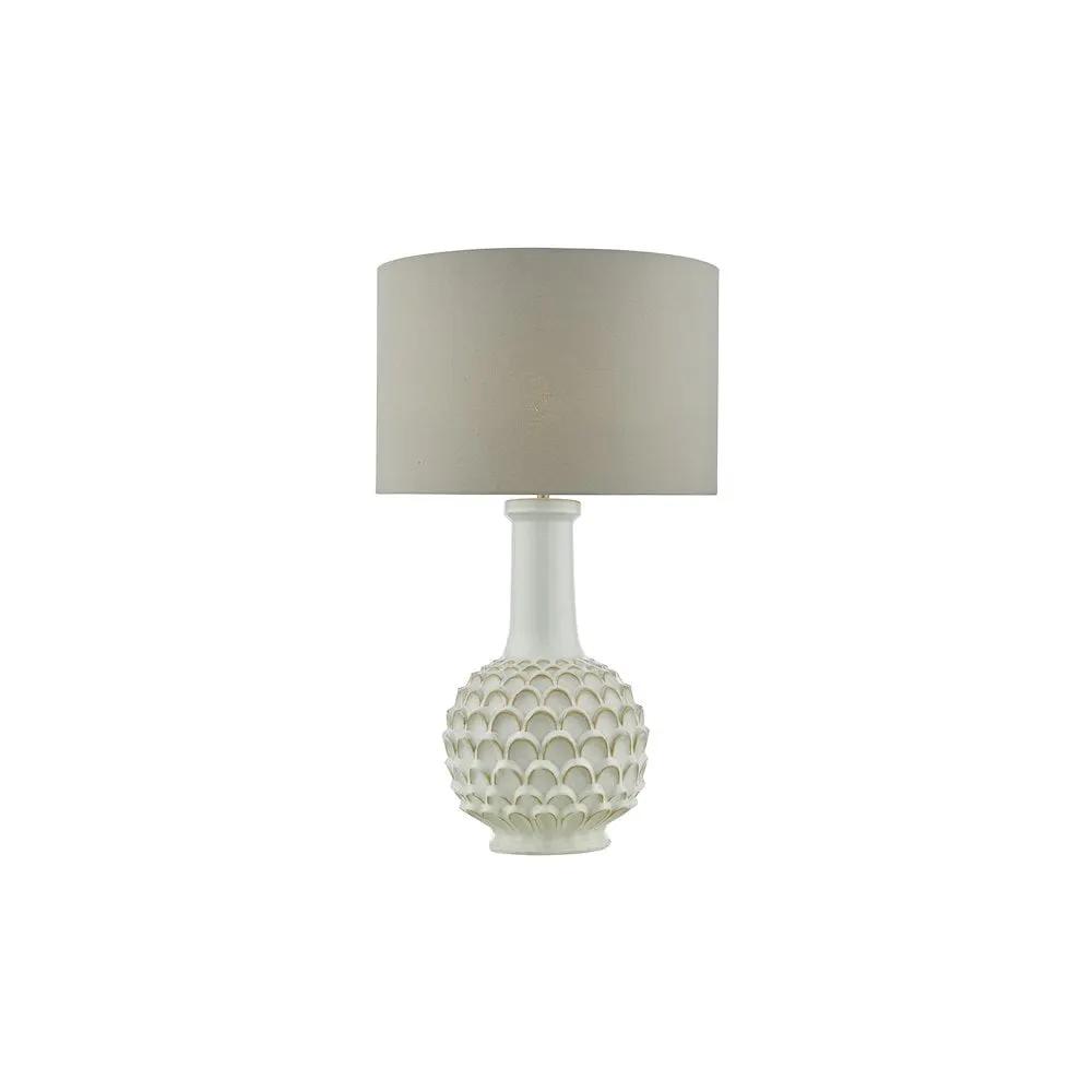 dar lighting Där Lighting Group, EDL422-CAS1639 Edlyn Table Lamp White Reactive Glaze With Shade - dar lighting Där Lighting Group, EDL422-CAS1639 Edlyn Table Lamp White Reactive Glaze With Shade