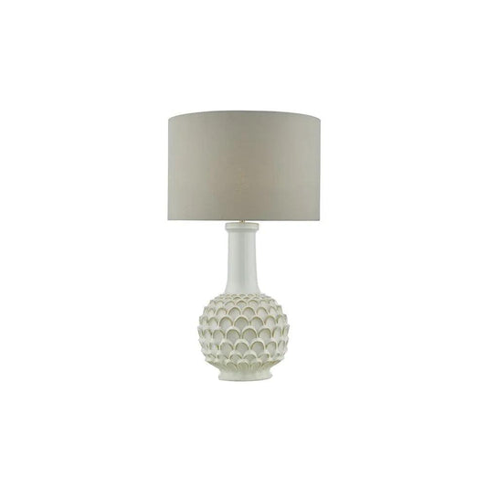 dar lighting Där Lighting Group, EDL422-CAS1639 Edlyn Table Lamp White Reactive Glaze With Shade - dar lighting Där Lighting Group, EDL422-CAS1639 Edlyn Table Lamp White Reactive Glaze With Shade