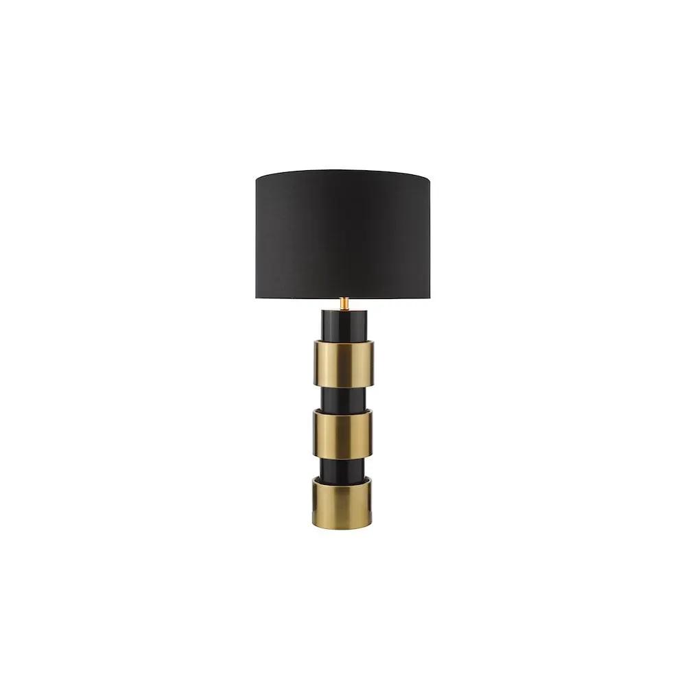 dar lighting Där Lighting Group, ELW4254 Elwyn Table Lamp Satin Gold and Satin Black With Shade - dar lighting Där Lighting Group, ELW4254 Elwyn Table Lamp Satin Gold and Satin Black With Shade