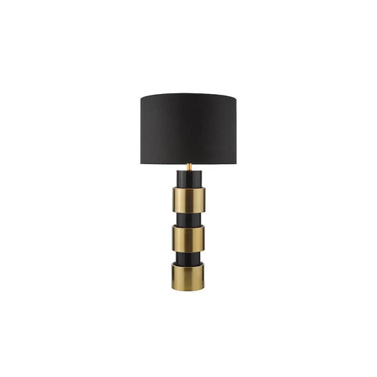 dar lighting Där Lighting Group, ELW4254 Elwyn Table Lamp Satin Gold and Satin Black With Shade - dar lighting Där Lighting Group, ELW4254 Elwyn Table Lamp Satin Gold and Satin Black With Shade