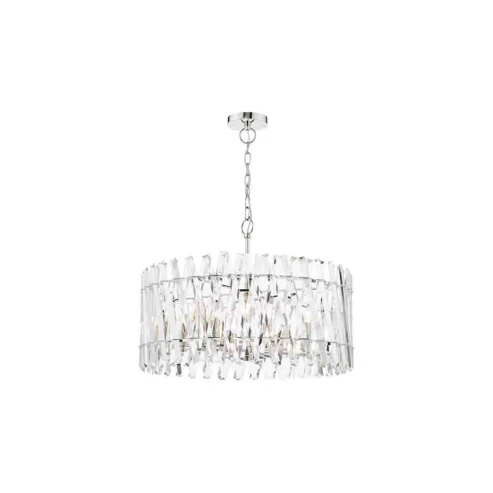 dar lighting Där Lighting Group, ENT0838 Entwine 8 Light Pendant Polished Nickel and Crystal - dar lighting Där Lighting Group, ENT0838 Entwine 8 Light Pendant Polished Nickel and Crystal