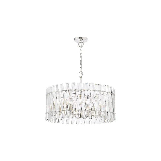 dar lighting Där Lighting Group, ENT0838 Entwine 8 Light Pendant Polished Nickel and Crystal - dar lighting Där Lighting Group, ENT0838 Entwine 8 Light Pendant Polished Nickel and Crystal
