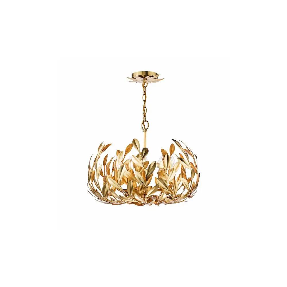 dar lighting Där Lighting Group, ERC0535 Ercilia 5 Light Pendant Gold Leaf - dar lighting Där Lighting Group, ERC0535 Ercilia 5 Light Pendant Gold Leaf