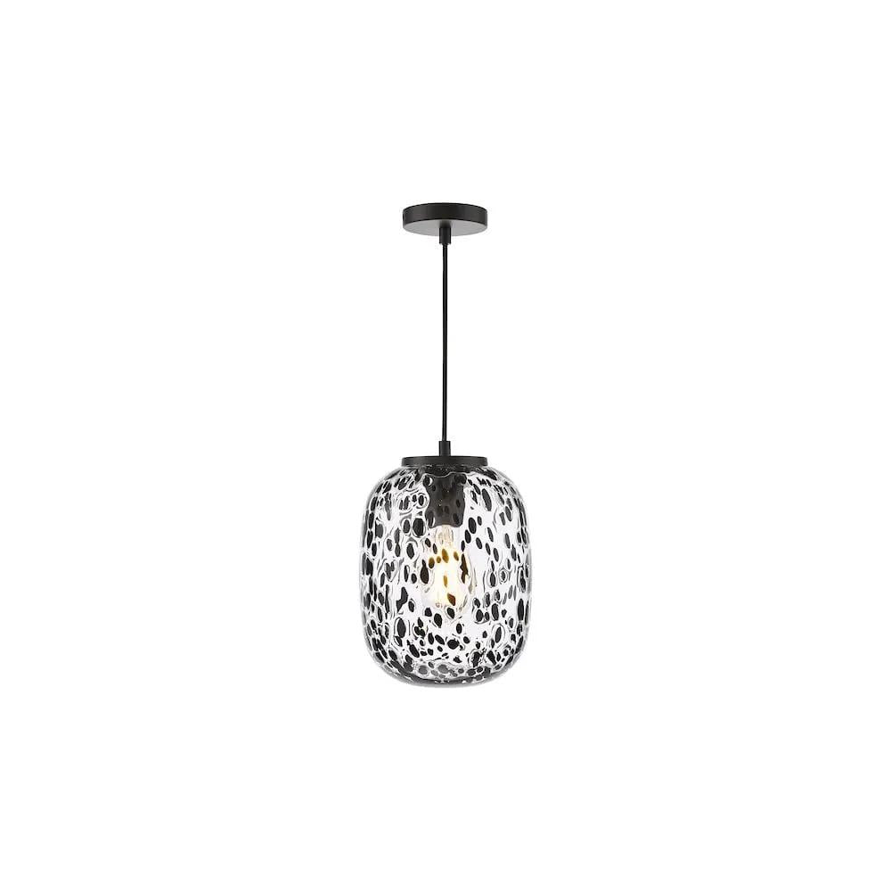 dar lighting Där Lighting Group GET0122 Gethin Pendant Matt Black Glass and Black Confetti Glass (S) - dar lighting Där Lighting Group GET0122 Gethin Pendant Matt Black Glass and Black Confetti Glass (S)
