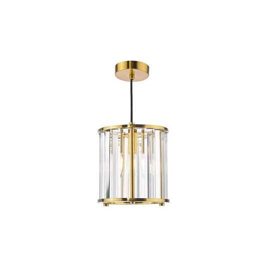 dar lighting Där Lighting Group, KIR0135 Kiran Pendant Natural Brass and Crystal - dar lighting Där Lighting Group, KIR0135 Kiran Pendant Natural Brass and Crystal