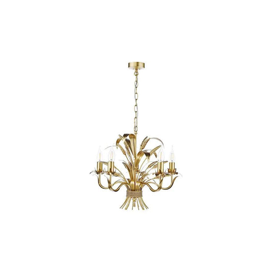 dar lighting Där Lighting Group, PHA0535 Phaedra 5 Light Pendant Gold - dar lighting Där Lighting Group, PHA0535 Phaedra 5 Light Pendant Gold