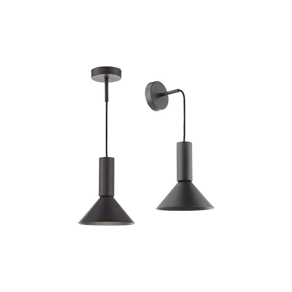 dar lighting Där Lighting Group, RAG0122 Ragnar Pendant/Wall Light Satin Black - dar lighting Där Lighting Group, RAG0122 Ragnar Pendant/Wall Light Satin Black