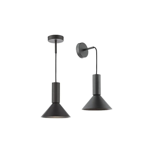dar lighting Där Lighting Group, RAG0122 Ragnar Pendant/Wall Light Satin Black - dar lighting Där Lighting Group, RAG0122 Ragnar Pendant/Wall Light Satin Black