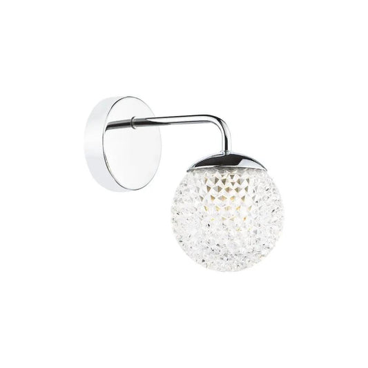 dar lighting Där Lighting Group, TEV0750 Teva Bathroom Wall Light Polished Chrome and Faceted Acrylic IP44 - dar lighting Där Lighting Group, TEV0750 Teva Bathroom Wall Light Polished Chrome and Faceted Acrylic IP44