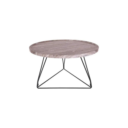 dar lighting Där Lighting Group, 001MIG001 Miguel Coffee Table Brown Stone Veneer and Matt Black - dar lighting Där Lighting Group, 001MIG001 Miguel Coffee Table Brown Stone Veneer and Matt Black