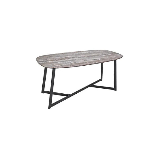 dar lighting Där Lighting Group, 001PAV001 Pavlos Coffee Table Brown Stone Veneer and Matt Black - dar lighting Där Lighting Group, 001PAV001 Pavlos Coffee Table Brown Stone Veneer and Matt Black