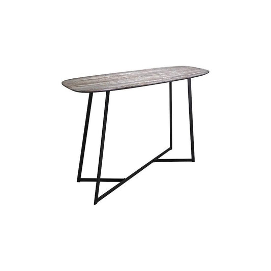 dar lighting Där Lighting Group, 001PAV003 Pavlos Console Table Brown Stone Veneer and Matt Black - dar lighting Där Lighting Group, 001PAV003 Pavlos Console Table Brown Stone Veneer and Matt Black