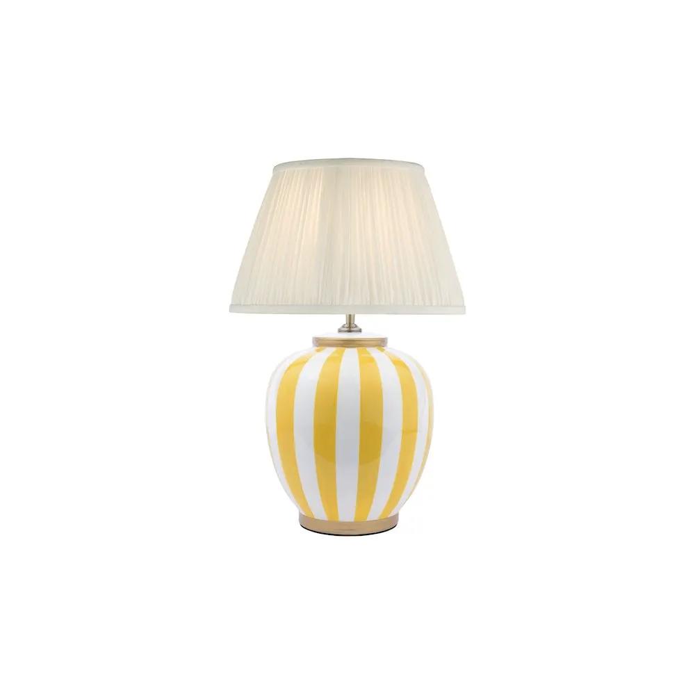dar lighting Där Lighting Group, CIR4226-ULY1415 Circus Table Lamp Yellow and White With Shade - dar lighting Där Lighting Group, CIR4226-ULY1415 Circus Table Lamp Yellow and White With Shade