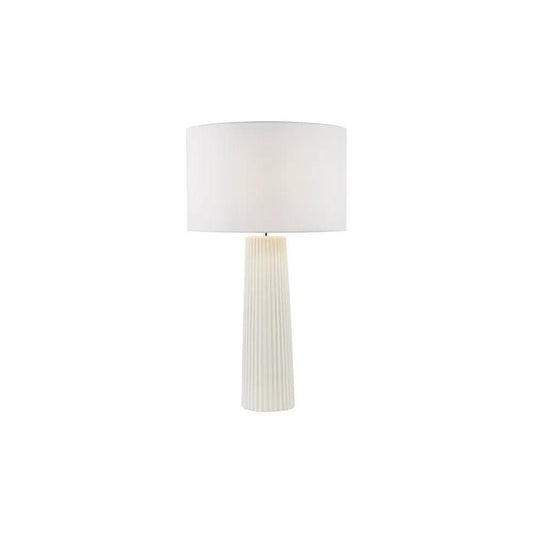 dar lighting Där Lighting Group, MYL422-PYR162 Myla Ceramic Table Lamp White With Shade - dar lighting Där Lighting Group, MYL422-PYR162 Myla Ceramic Table Lamp White With Shade