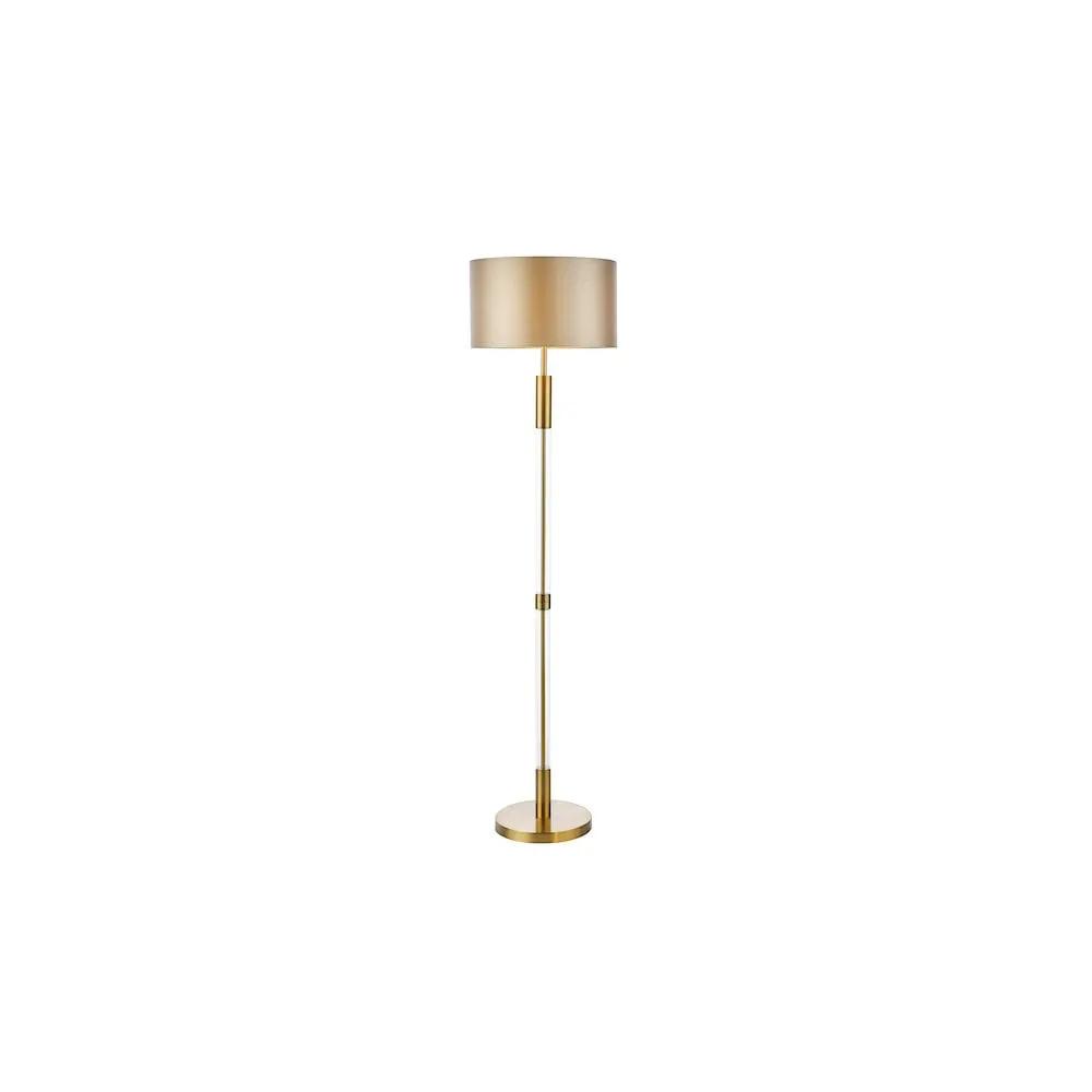 dar lighting Där Lighting Group, SYL4975-LYR1629 Sylvester Floor Lamp Antique Brass and Glass With Shade - dar lighting Där Lighting Group, SYL4975-LYR1629 Sylvester Floor Lamp Antique Brass and Glass With Shade