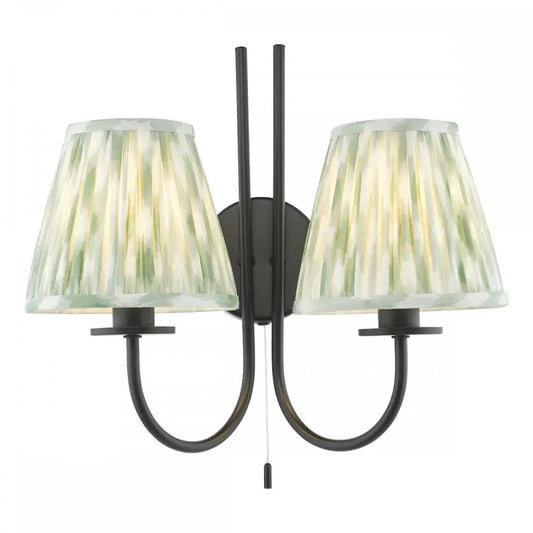 dar lighting Där Lighting Group, BEC0922-IKA2624 Becca 2 Light Wall Light Matt Black With Shade - dar lighting Där Lighting Group, BEC0922-IKA2624 Becca 2 Light Wall Light Matt Black With Shade