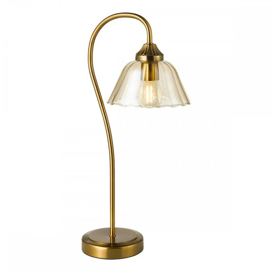 dar lighting Där Lighting Group, ERI4263 Erika Table Lamp Antique Bronze and Amber Glass - dar lighting Där Lighting Group, ERI4263 Erika Table Lamp Antique Bronze and Amber Glass