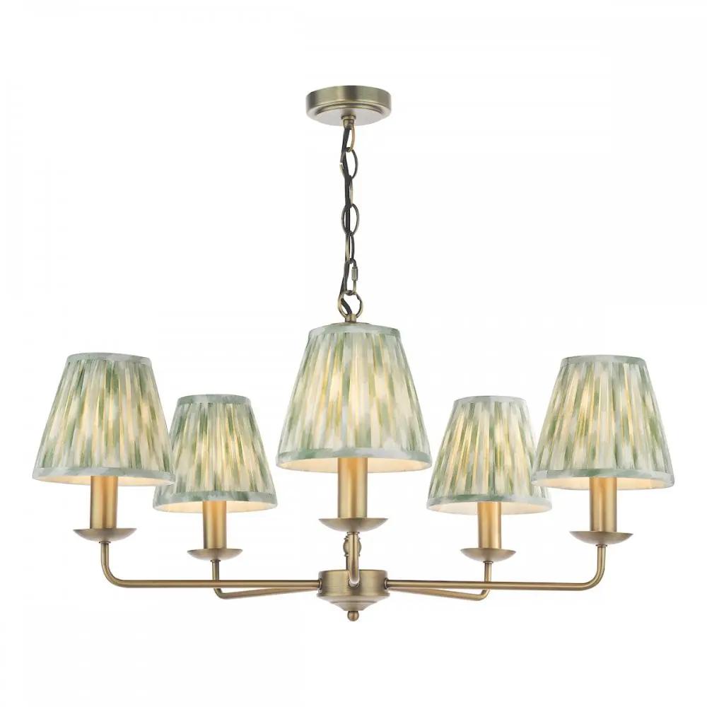 dar lighting Där Lighting Group, FAV0563-IKA2624 Favian 5 Light Pendant Matt Bronze With Shade - dar lighting Där Lighting Group, FAV0563-IKA2624 Favian 5 Light Pendant Matt Bronze With Shade