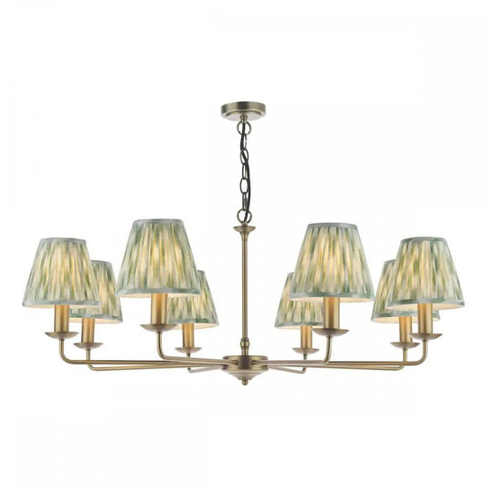 dar lighting Där Lighting Group, FAV0863-IKA2624 Favian 8 Light Pendant Matt Bronze With Shade - dar lighting Där Lighting Group, FAV0863-IKA2624 Favian 8 Light Pendant Matt Bronze With Shade