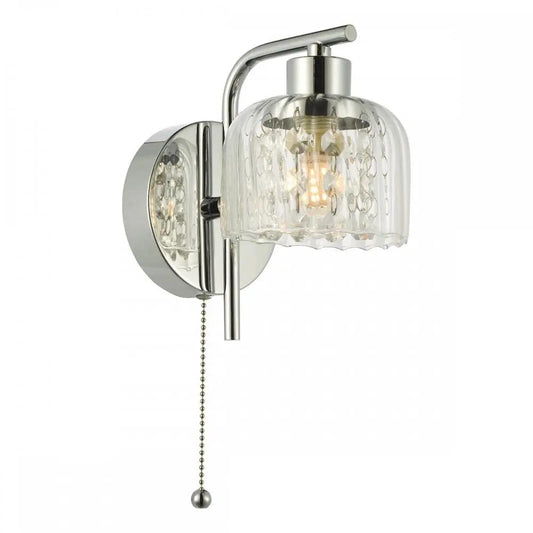 dar lighting Där Lighting Group, FOR0750 Forseti Bathroom Wall Light Polished Chrome and Glass IP44 - dar lighting Där Lighting Group, FOR0750 Forseti Bathroom Wall Light Polished Chrome and Glass IP44