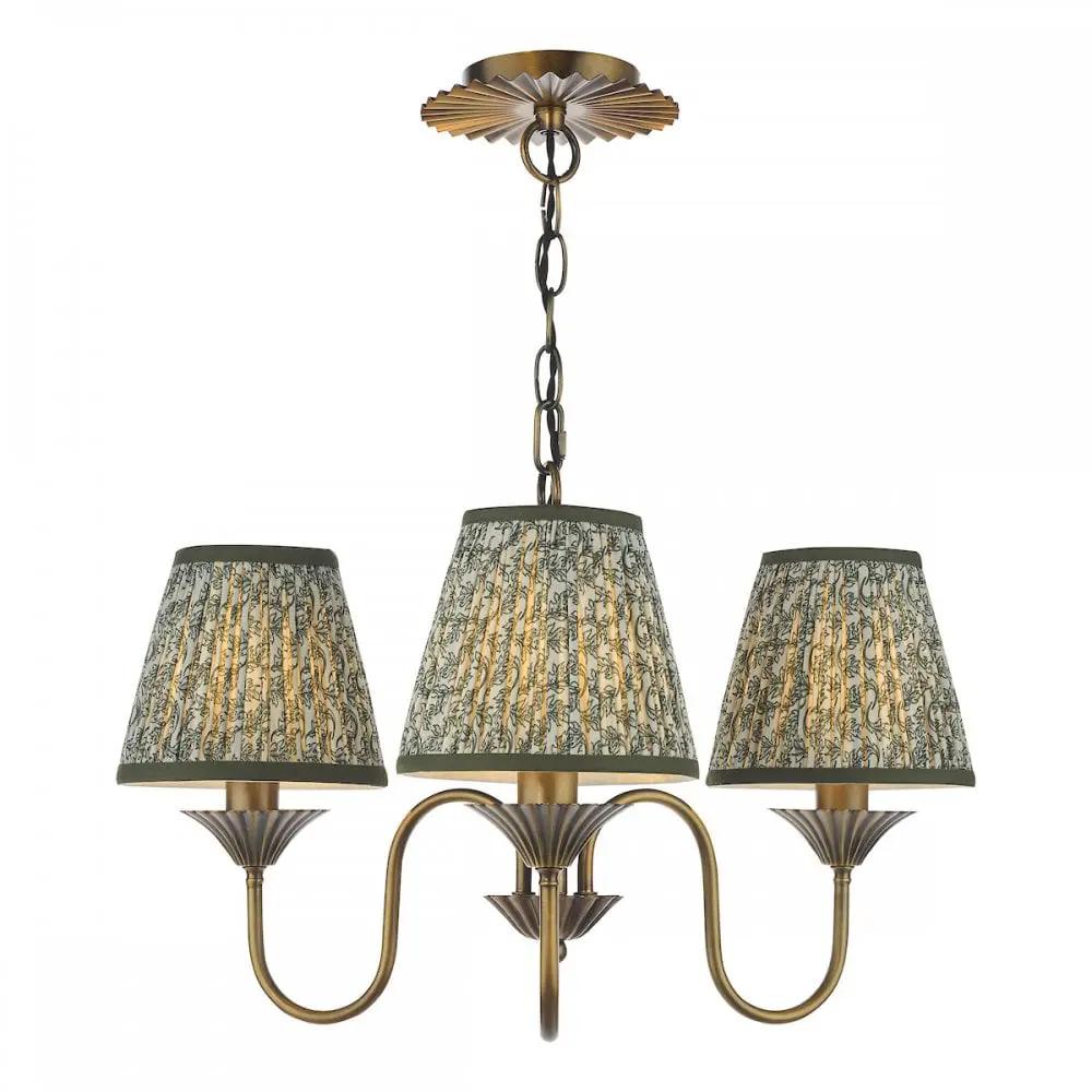 dar lighting Där Lighting Group, LYD0363-EST2624 Lydian 3 Light Pendant Antique Bronze With Shade - dar lighting Där Lighting Group, LYD0363-EST2624 Lydian 3 Light Pendant Antique Bronze With Shade