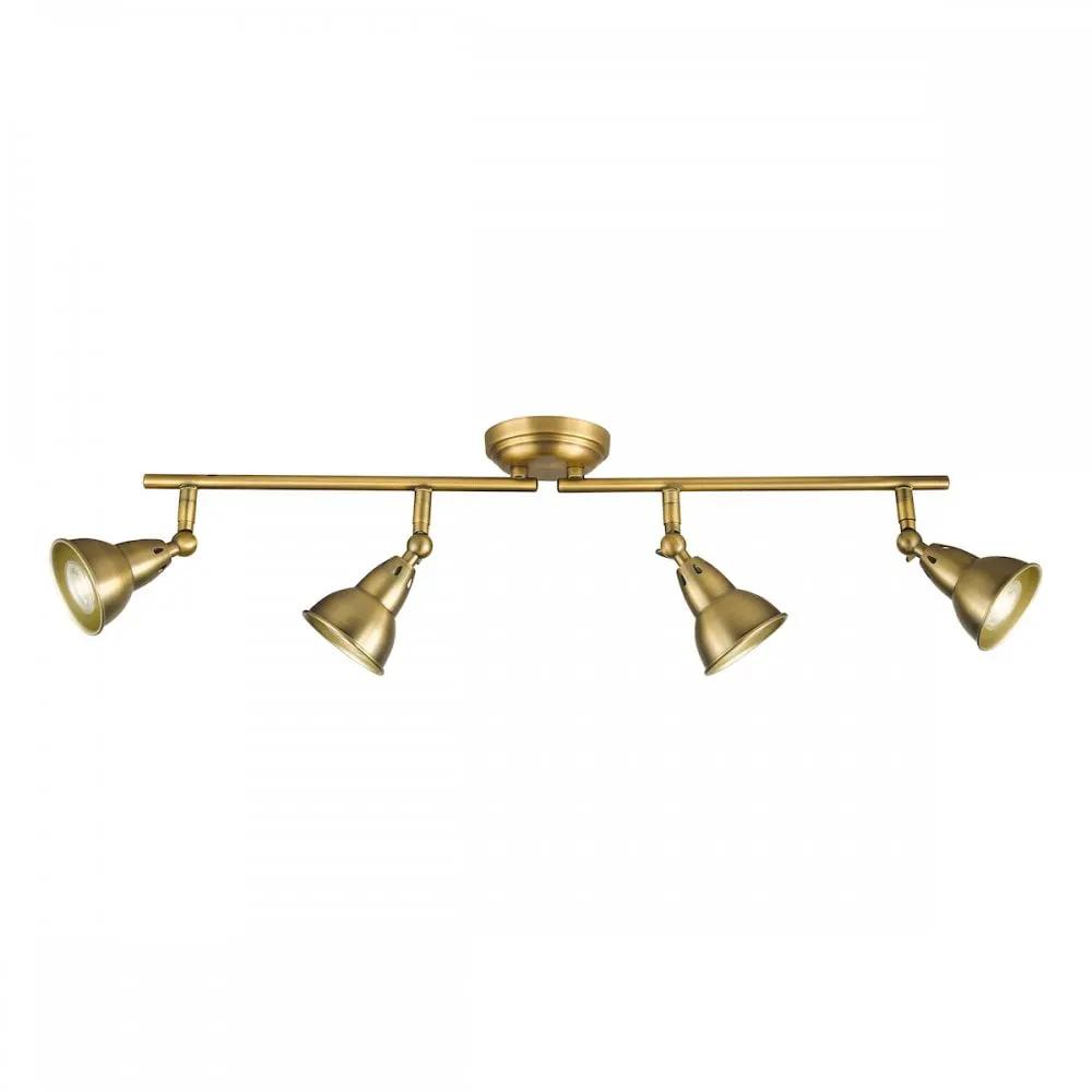 dar lighting Där Lighting Group, NAT8442 Nathaniel 4 Light Bar Spotlight Aged Brass - dar lighting Där Lighting Group, NAT8442 Nathaniel 4 Light Bar Spotlight Aged Brass