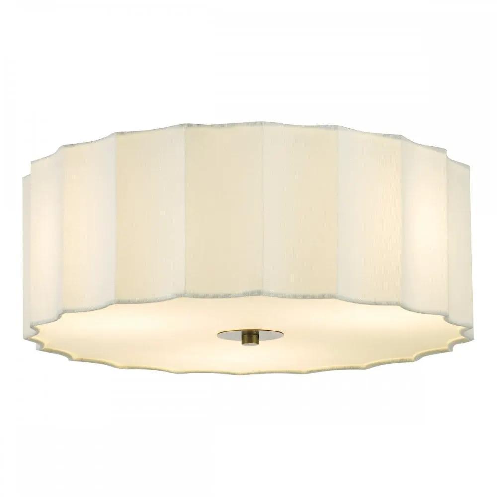 dar lighting Där Lighting Group, NOU5263 Noura 3 Light Flush Ivory and White - dar lighting Där Lighting Group, NOU5263 Noura 3 Light Flush Ivory and White