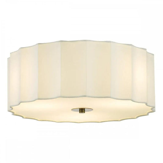dar lighting Där Lighting Group, NOU5263 Noura 3 Light Flush Ivory and White - dar lighting Där Lighting Group, NOU5263 Noura 3 Light Flush Ivory and White