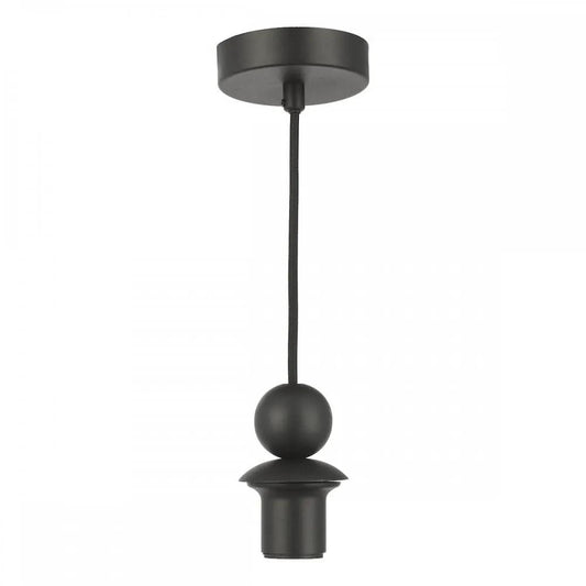 dar lighting Där Lighting Group, SP73 1 Light Matt Black E27 Suspension - dar lighting Där Lighting Group, SP73 1 Light Matt Black E27 Suspension