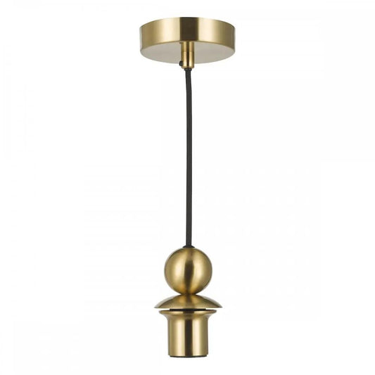 dar lighting Där Lighting Group SP74 1 Light E27 Satin Brass Suspension - dar lighting Där Lighting Group SP74 1 Light E27 Satin Brass Suspension