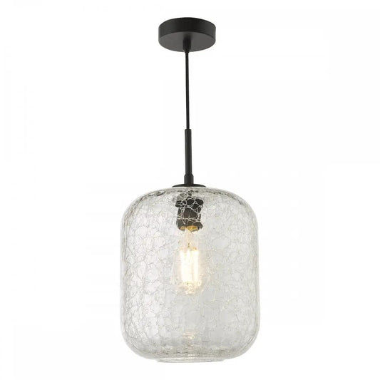 dar lighting Där Lighting Group, TAV0108 Tavia Pendant Matt Black and Glass - dar lighting Där Lighting Group, TAV0108 Tavia Pendant Matt Black and Glass