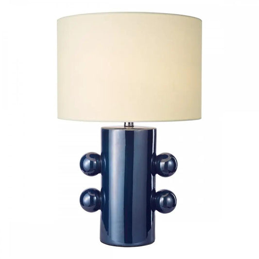 dar lighting Där Lighting Group, TIS4223 Tisha Table Lamp Blue and Polished Chrome With Shade - dar lighting Där Lighting Group, TIS4223 Tisha Table Lamp Blue and Polished Chrome With Shade