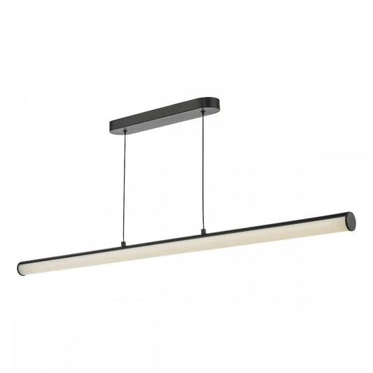 dar lighting Där Lighting Group, TUB6222 Tube Bar Pendant Satin Black and Opal LED - dar lighting Där Lighting Group, TUB6222 Tube Bar Pendant Satin Black and Opal LED
