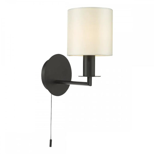 dar lighting Där Lighting Group, TYL0722-LYR2615 Tyler Wall Light Matt Black With Shade - dar lighting Där Lighting Group, TYL0722-LYR2615 Tyler Wall Light Matt Black With Shade