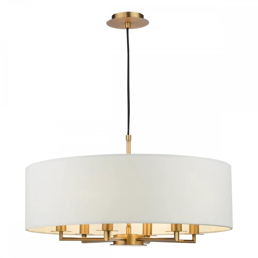 dar lighting Där Lighting Group, TYL6463 Tyler 6 Light Chandelier Antique Bronze and White With Shade - dar lighting Där Lighting Group, TYL6463 Tyler 6 Light Chandelier Antique Bronze and White With Shade