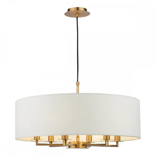 dar lighting Där Lighting Group, TYL6463 Tyler 6 Light Chandelier Antique Bronze and White With Shade - dar lighting Där Lighting Group, TYL6463 Tyler 6 Light Chandelier Antique Bronze and White With Shade