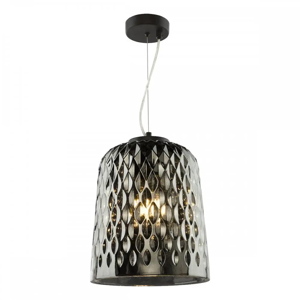 dar lighting Där Lighting Group, VAR0110 Varius Pendant Matt Black and Smoked Glass - dar lighting Där Lighting Group, VAR0110 Varius Pendant Matt Black and Smoked Glass