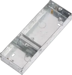 Brushed Chrome ML 3G 35mm Single Plus Double Galvanised Steel Box - Electrical Brushed Chrome ML 3G 35mm Single Plus Double Galvanised Steel Box Electrical