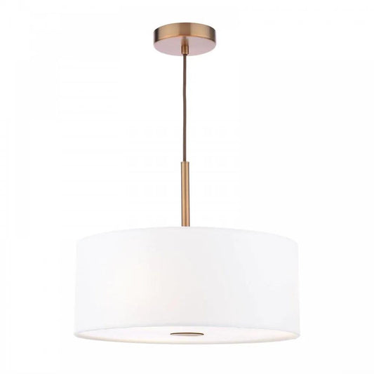 dar lighting Dar Lighting Group, ISL1063 Isla 3 Light Pendant Antique Bronze and Ivory Shade 40cm - dar lighting Dar Lighting Group, ISL1063 Isla 3 Light Pendant Antique Bronze and Ivory Shade 40cm