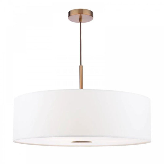 dar lighting Dar Lighting Group, ISL1763 Isla 3 Light Pendant Antique Bronze and Ivory Shade 60cm - dar lighting Dar Lighting Group, ISL1763 Isla 3 Light Pendant Antique Bronze and Ivory Shade 60cm