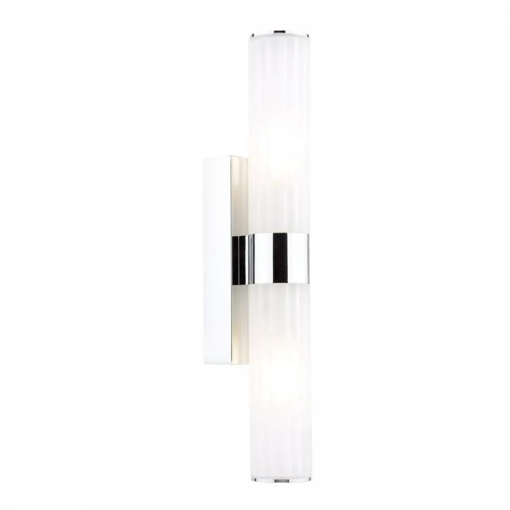 dar lighting Dar Lighting Group, LAR0950 Lars 2 Light Bathroom Wall Light Polished Chrome and White Frosted Acrylic IP44 - dar lighting Dar Lighting Group, LAR0950 Lars 2 Light Bathroom Wall Light Polished Chrome and White Frosted Acrylic IP44