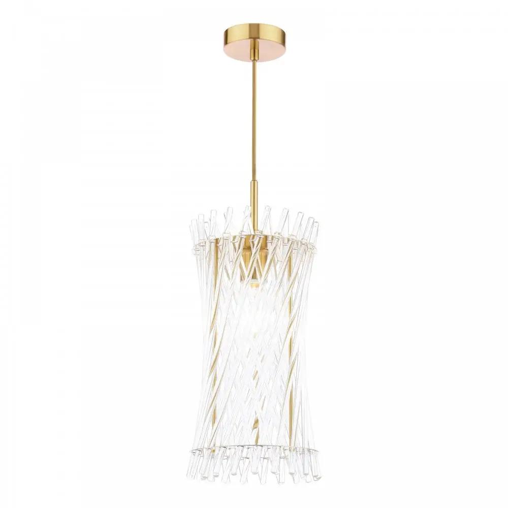 dar lighting Dar Lighting Group, LOI0135 Loire Pendant Natural Brass and Glass - dar lighting Dar Lighting Group, LOI0135 Loire Pendant Natural Brass and Glass