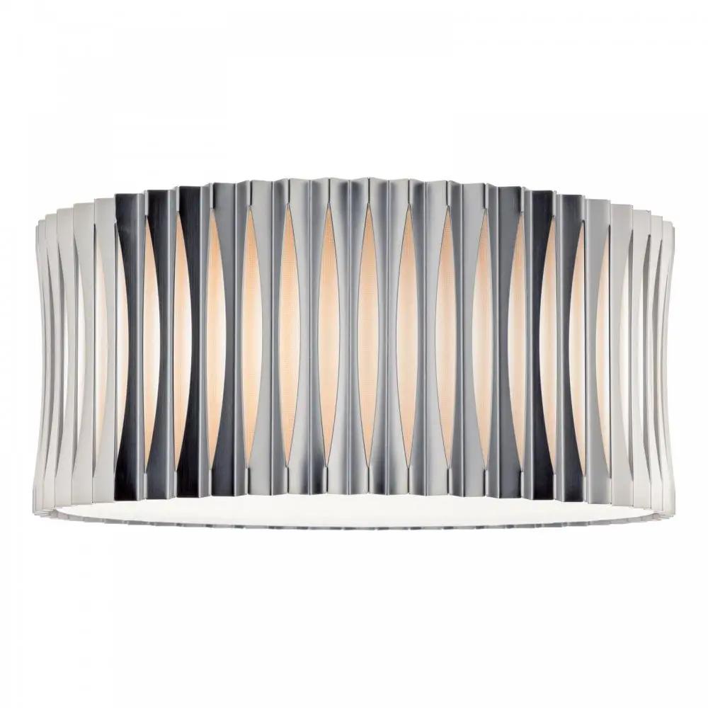 dar lighting Dar Lighting Group NET5363 Netra 3 Light Flush Satin Bronze and Ivory - dar lighting Dar Lighting Group NET5363 Netra 3 Light Flush Satin Bronze and Ivory