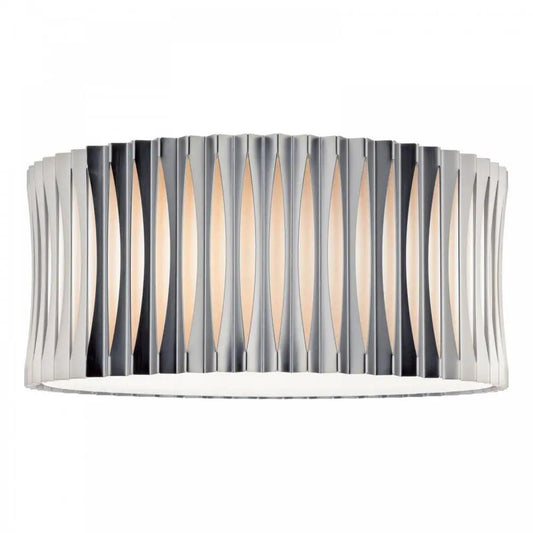 dar lighting Dar Lighting Group NET5363 Netra 3 Light Flush Satin Bronze and Ivory - dar lighting Dar Lighting Group NET5363 Netra 3 Light Flush Satin Bronze and Ivory