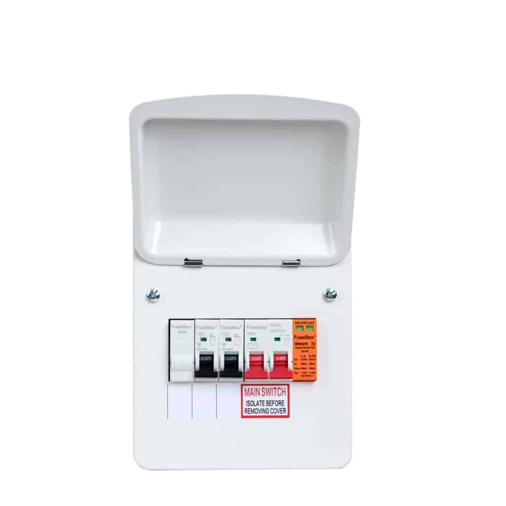 EV Distribution Unit 63A 30mA RCD And 40A MCB And SPD Integrated Protection For EV Charging by Fusebox