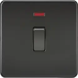ml matt black 20A 1G DP Switch with Neon - Matt Black - ml matt black 20A 1G DP Switch with Neon - Matt Black